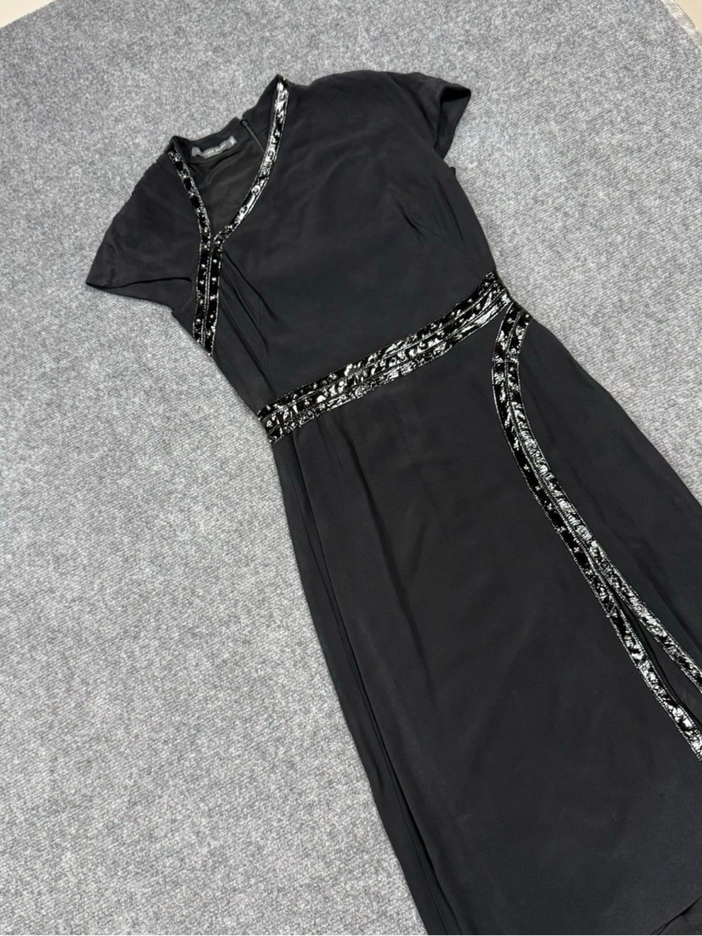 Alexander McQueen Black Asymmetric Dress Size 38